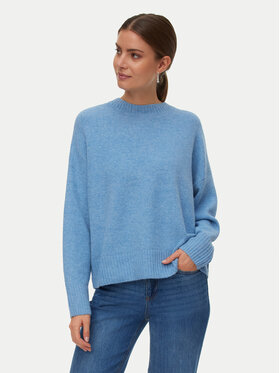 Vero Moda Vero Moda Sweter Vmboom 10320463 Błękitny Loose Fit