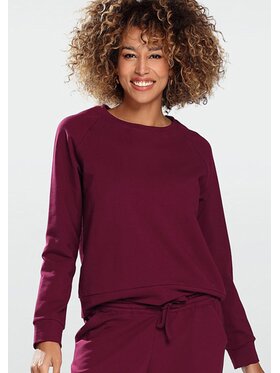 DKaren Sport DKaren Sport Bluza Wenezja Bordowy Slim Fit