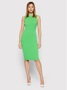 Kontatto Kontatto Φόρεμα υφασμάτινο 3M7403 Πράσινο Slim Fit