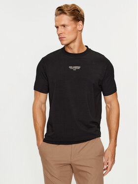 KARL LAGERFELD KARL LAGERFELD Marškinėliai 755038 534221 Juoda Regular Fit