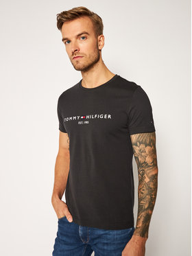 Tommy Hilfiger Tommy Hilfiger T-Shirt Core Logo Tee MW0MW11465 Μαύρο Regular Fit