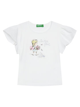 United Colors Of Benetton United Colors Of Benetton T-Shirt 3I1XG10IU Biały Regular Fit
