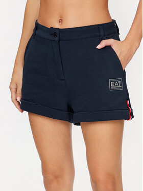 EA7 Emporio Armani EA7 Emporio Armani Bavlnené šortky 3RTS66 TJLFZ 1554 Tmavomodrá Regular Fit
