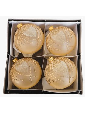 MIAhome MIAhome Komplet bombek szklanych 4 szt. MARGARITA ROSA Ø 120 mm Kolorowy