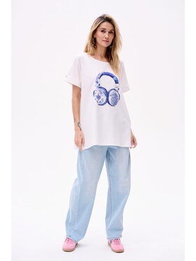blue shadow blue shadow Bluzka Rawi Biały Regular Fit