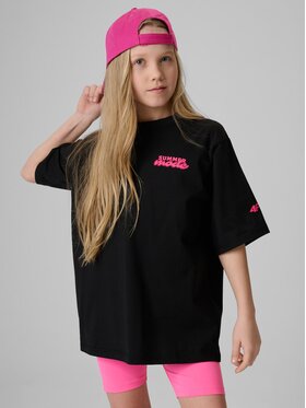 4F 4F T-Shirt POOLSIDE CLUB Czarny Loose Fit