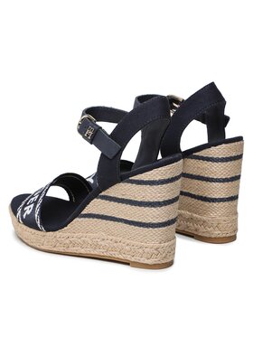 Tommy Hilfiger Espadrile Seasonal Webbing Wedge FW0FW07088 Mornarsko Modra