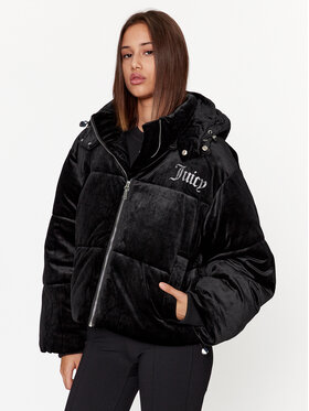 Juicy Couture Juicy Couture Пухено яке Rosalia JCAPB368 Черен Relaxed Fit
