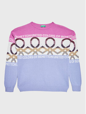 United Colors Of Benetton United Colors Of Benetton Pulover 1194Q101X Vijolična Regular Fit