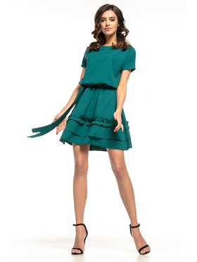 Tessita Tessita Sukienka koktajlowa T267 Zielony A-Line Fit