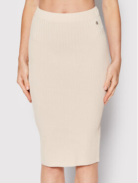 Guess Guess Миди пола W2YD61 Z2U00 Бежов Slim Fit