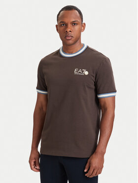 EA7 Emporio Armani EA7 Emporio Armani T-Shirt 7M002131 AF12957 U6027 Brązowy ciemny Regular Fit