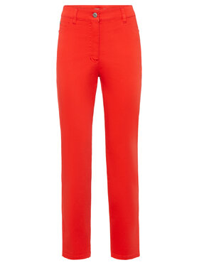 Olsen Olsen Текстилни панталони Mona 14000625 Червен Slim Fit