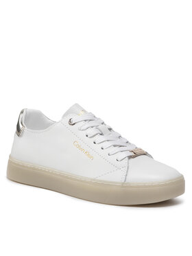 Calvin Klein Calvin Klein Sneakers Cupsole Unlined Lace Up-Lth HW0HW01055 Bianco