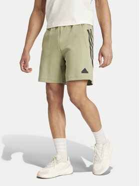 adidas adidas Pantaloni scurți sport Future Icons 3-Stripes IW8540 Verde Regular Fit