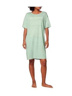 Triumph Triumph Koszula nocna Nightdresses NDK SSL 10 CO/MD Zielony Regular Fit