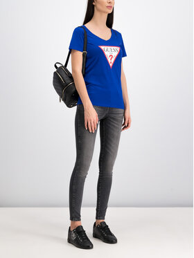 Guess Guess T-krekls W93I91 K19U1 Tumši zils Regular Fit