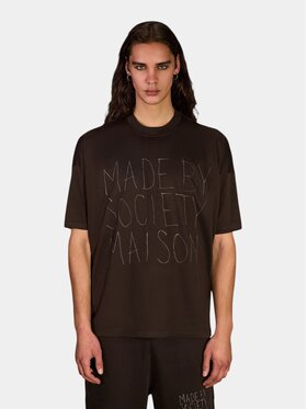 MADE BY SOCIETY MADE BY SOCIETY T-Shirt EARTHEN - T17536 Brązowy Basic Fit