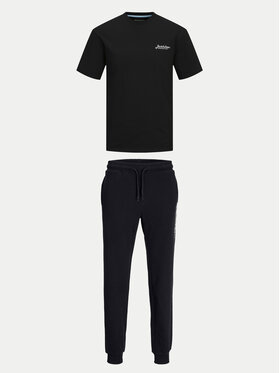Jack&Jones Jack&Jones Súprava trička a teplákov Beau 12277849 Čierna Relaxed Fit