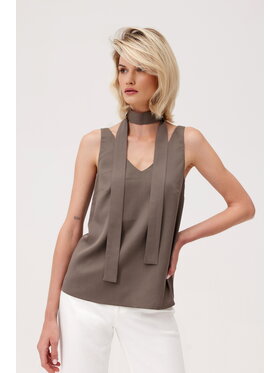 TOTU TOTU Top IVY Brązowy Regular Fit