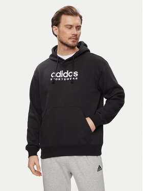 adidas adidas Majica dugih rukava All SZN Fleece Graphic Hoodie IC9771 Crna Loose Fit
