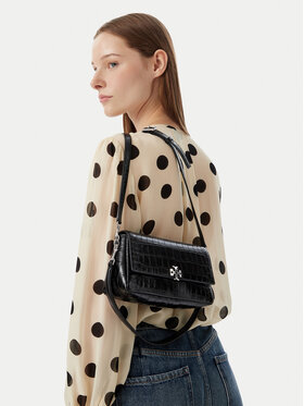 Tory Burch Tory Burch Geantă Charlie Embossed Croc Small Shoulder Bag 183522 Negru