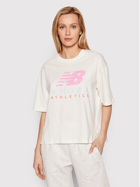 New Balance New Balance T-Shirt WT21503 Beżowy Oversize