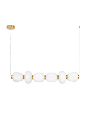MIAhome MIAhome Lampa wisząca BRILLA-6 LED biało-złota 125 cm Złoty