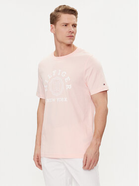 Tommy Hilfiger Tommy Hilfiger T-Shirt Coin MW0MW34437 Różowy Regular Fit