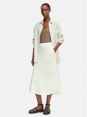 Gant Gant Midi sijonas 4400231 Balta Regular Fit