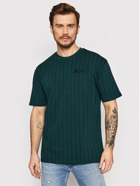 New Era New Era Marškinėliai Pinstripe 12893047 Žalia Oversize