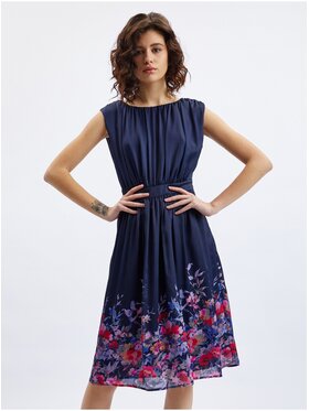 Orsay Orsay Sukienka codzienna 471707575000__36 Granatowy Regular Fit