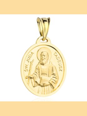 Fugart Fugart Naszyjnik Medalik z żółtego złota Św. Juda Tadeusz FUG5-9-M00093-2 Złoty