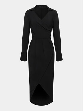 Sisley Sisley Ежедневна рокля 4LTHLV049 Черен Slim Fit
