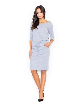 FIGL FIGL Šaty M203 Sivá Regular Fit