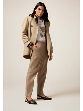 Oltre Oltre Pantaloni di tessuto P734R008768N002 Écru Regular Fit