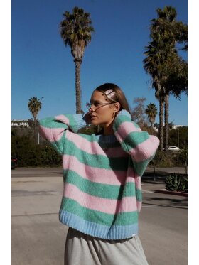 NAOKO NAOKO Sweter Cozy Bubble Zielony Regular Fit