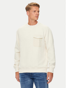 Brave Soul Brave Soul Mikina MSS-586KALK Écru Regular Fit