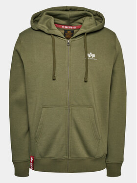Alpha Industries Alpha Industries Sweatshirt Basic Zip 118342 Grün Regular Fit