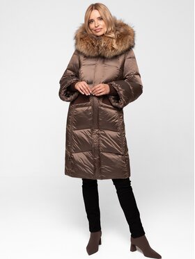 Perso Perso Dámska bunda BLH252519FR Hnedá Regular Fit