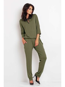 Awama Awama Kombinezon A148 Zielony Basic Fit
