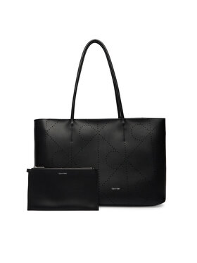 Calvin Klein Calvin Klein Käekott Emblem Aop Perfor Lthr Tote LV04F3359G Must