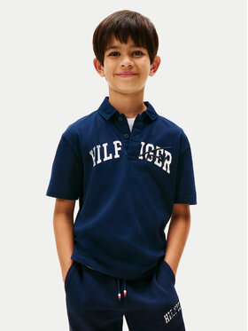 Tommy Hilfiger Tommy Hilfiger Spodnie dresowe Mixed Graphic KB0KB09695 Granatowy Regular Fit