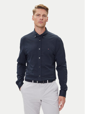 Tommy Hilfiger Tommy Hilfiger Koszula Performance MW0MW39418 Granatowy Slim Fit