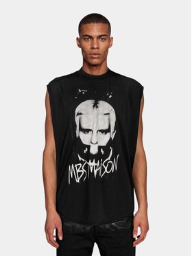 MADE BY SOCIETY MADE BY SOCIETY Tank top MONOLITH - T17483 Czarny Basic Fit