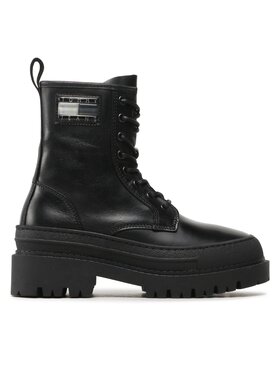 Tommy Jeans Tommy Jeans Čizme Tjw Foxing Lace Up EN0EN02217 Crna