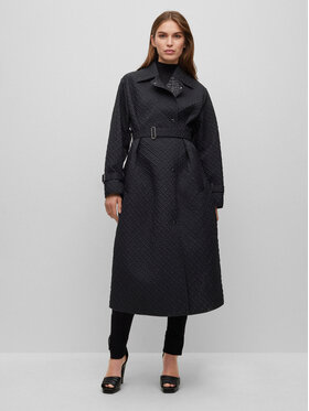 Boss Boss Тренч Pelkate 50494220 Черен Regular Fit