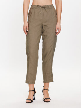 Olsen Olsen Kalhoty z materiálu 14002059 Khaki Regular Fit