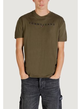 Tommy Jeans Tommy Jeans T-shirt TJM REG LINEAR LOGO Verde Casual Fit