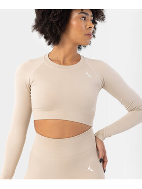 Carpatree Carpatree Top Blaze longsleeve Beżowy Fitted Fit